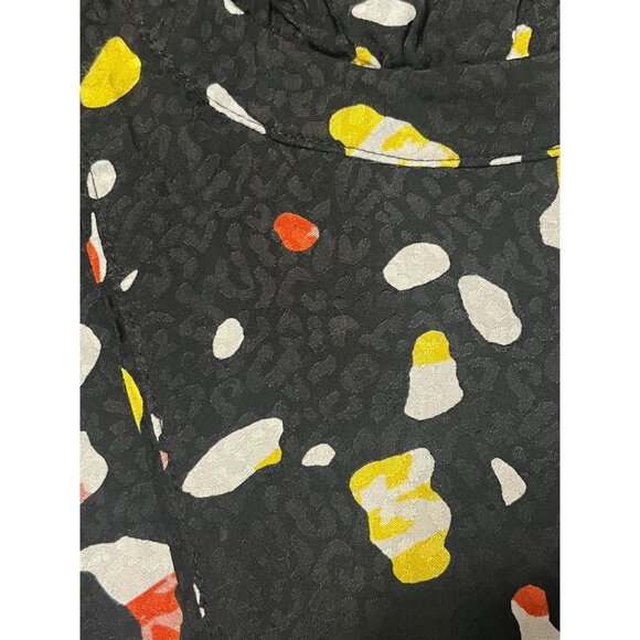 ba&sh Telma Black Mini Dress Abstract Graphic Print Colorful Size Small - Picture 7 of 9